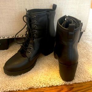 HEELED COMBAT BOOTS